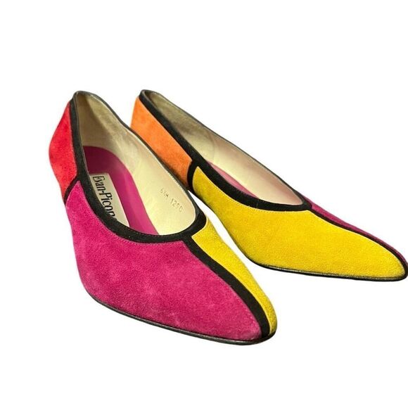 Evan Picone Shoes - VNTG 80’s Designer Evan Picone Made in Spain Color Block Pumps Size 6.5